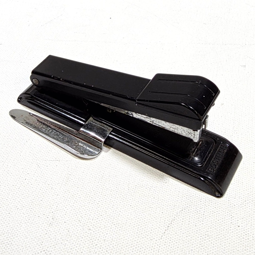 Bostitch B8 Stapler Black Vintage Office Desktop Accessory Retro Metal Functions